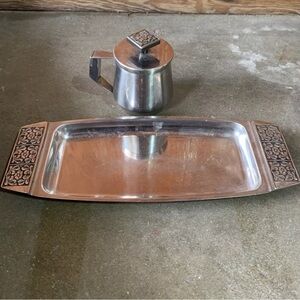 Vintage 1970s Velvet Stainless Steel Serving Dishes by Stanley Roberts